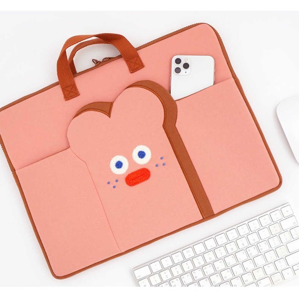 15 Laptop Macbook Bags with Pocket, Handle Pink